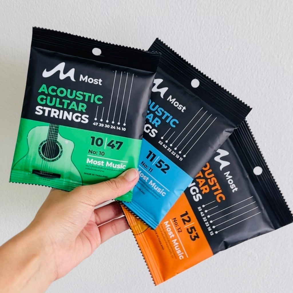 (พร้อมส่ง) เซ็ตสายกีต้าร์โปร่ง most+ที่ตัดสาย 3 in 1 รูปที่ 2