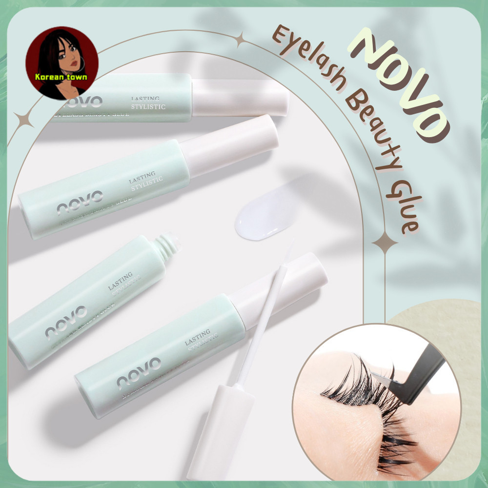กาวติดขนตาปลอม ดูเป็นธรรมชาติ กาวต่อขนตา กาวติดขนตา ใช้ดี บอกต่อ Novo eyelash glue 10ml. (6243)