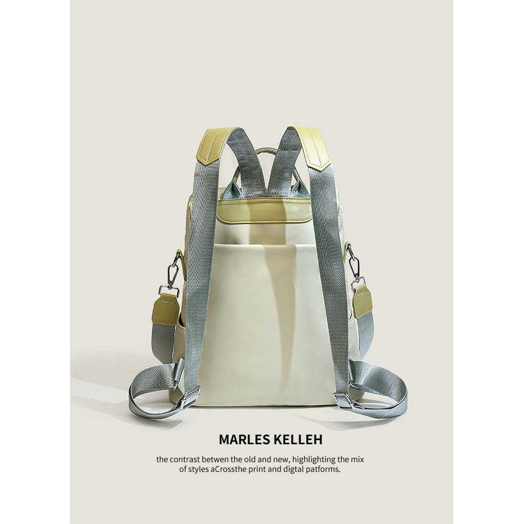 IELGY เกาหลีรุ่นสุภาพสตรีกระเป๋าเป้สะพายหลัง Retro แฟชั่นมัลติฟังก์ชั่หญิงกระเป๋าหนัง Commuter แฟชั่น All-Match กระเป๋าเป้สะพายหลัง - รูปที่ 5