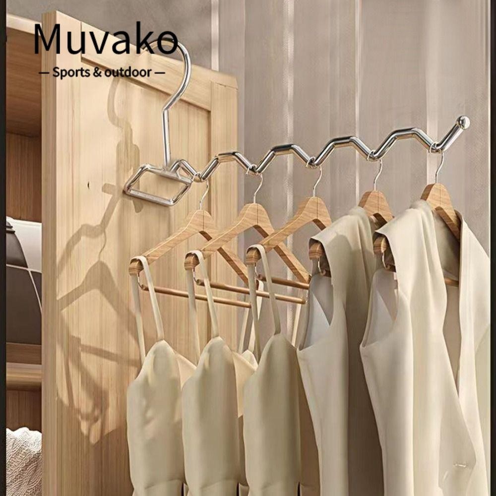 มิวคาโกะ ไม้แขวนเสื้อพับ, ระเบียงห้องนอนไม้แขวนเสื้อสแตนเลสแบบพกพา, ใช้ในครัวเรือนในร่ม หลาย-การทํางาน เสาเดี่ยวเสื้อผ้าที่เรียบง่