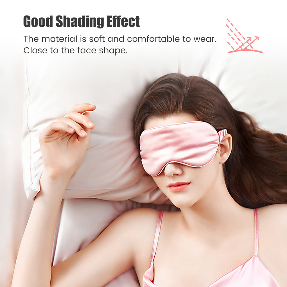 Suolaer Sleep Mask Hair Ties ชุดผ้าไหม Eye Night Blindfold Travel Include Eyeshade Eye พร้อมผม Ties Party ของขวัญ