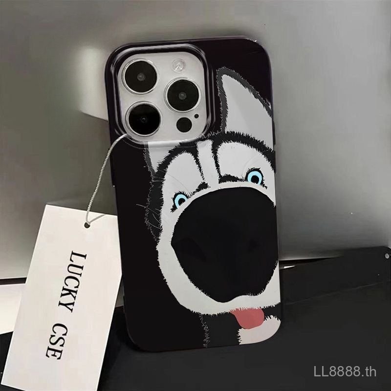 เคสโทรศัพท์มือถือสำหรับ iPhone เคสป้องกันแบบครอบเต็มรูขนาดใหญ่กันกระแทกสำหรับรุ่นฮัสกี้15/14/13/12PROMAX ญี่ปุ่นและเกาหลี ins7/8PLUS เฉพาะ xsmax/XR/11pro
