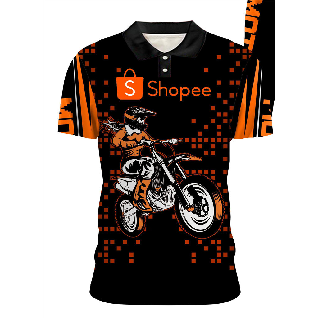 2024shopee Rider Long Sleeves (ขายดี)Jersey Corner SHOPEE XPRESS Motorcycle Riders Full Sublimation Long Sleeves[ฟรีชื่อที่กําหนดเองและตัวเลข]