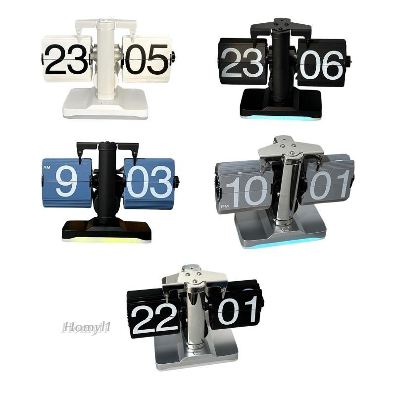 [Homyl1] Flip Down Clock นาฬิกาตั้งโต๊ะนาฬิกาย้อนยุคสําหรับสํานักงาน
