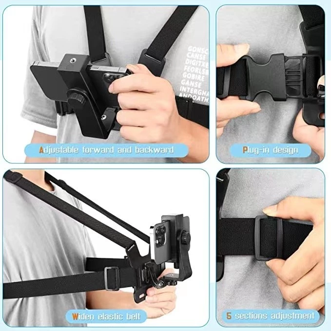 สายรัดหน้าอก Strap สำหรับ GoPro และโทรศัพท์มือถือ thumbnail 5