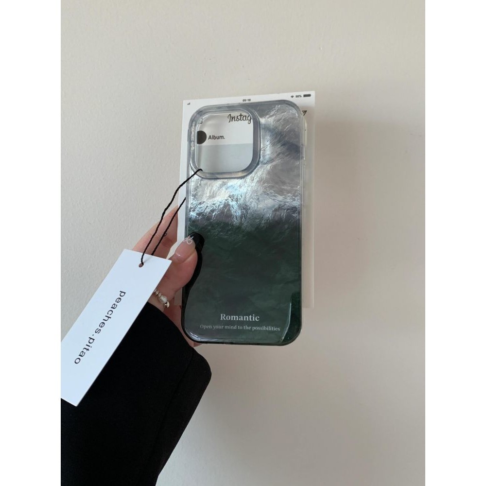 Ink Gradient Glacier Pattern เหมาะสําหรับเคสโทรศัพท์ Apple 15/14promax iPhone13 สไตล์ใหม่ 12 หญิง