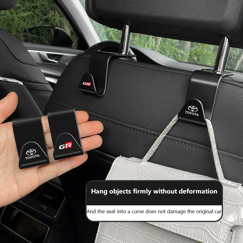 Toyota ตะขอหลังรถด้านหลังซ่อนเบาะรถด้านหลังแบบมัลติฟังก์ชั่นเหมาะสำหรับ Toyota Prius Fortuner Corolla Cross CHR Camry Wish Vios Veloz Estima Sienta Yaris Ativ Altis Hilux Revo bZ4X Hiace