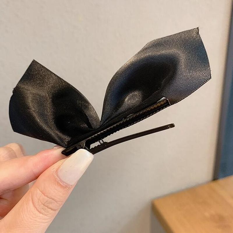 ปาตาชู กิ๊บติดผมโบว์สีขาวสไตล์เกาหลี 1 คู่สําหรับผู้หญิง - รูปที่ 7