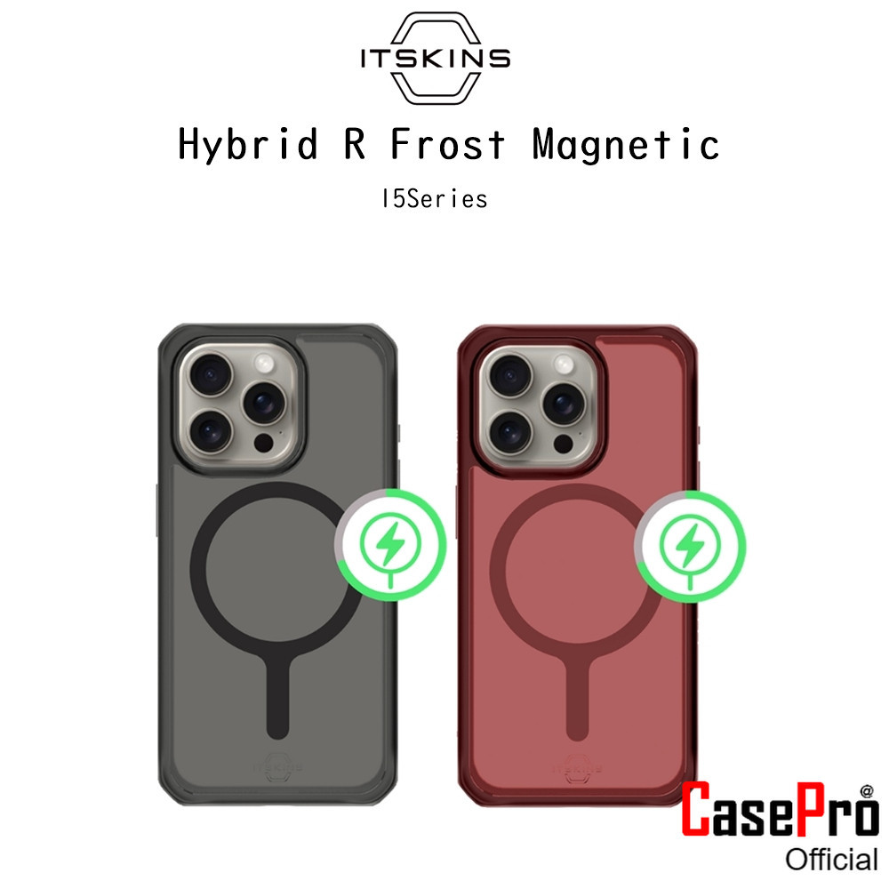 iTskins Hybrid R Frost Magnetic เคสกันกระแทกระดับ3เมตรเกรดพรีเมี่ยม เคสสำหรับ iPhone15/15Pro/15Proma
