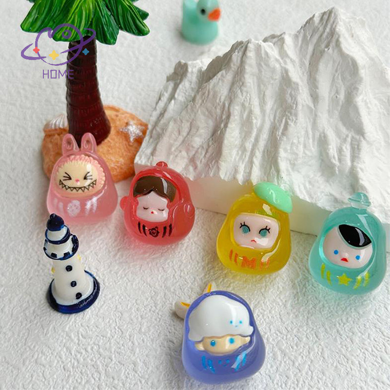 [mayhome] 2 ชิ้น/ถุงน่ารัก Pop Mart Mini Luminous ตุ๊กตา Micro ภูมิทัศน์เครื่องประดับหัตถกรรมเรืองแสงของเล่นรถตกแต่งบ้าน DIY อุปกรณ์เสริมของขวัญ {TH}