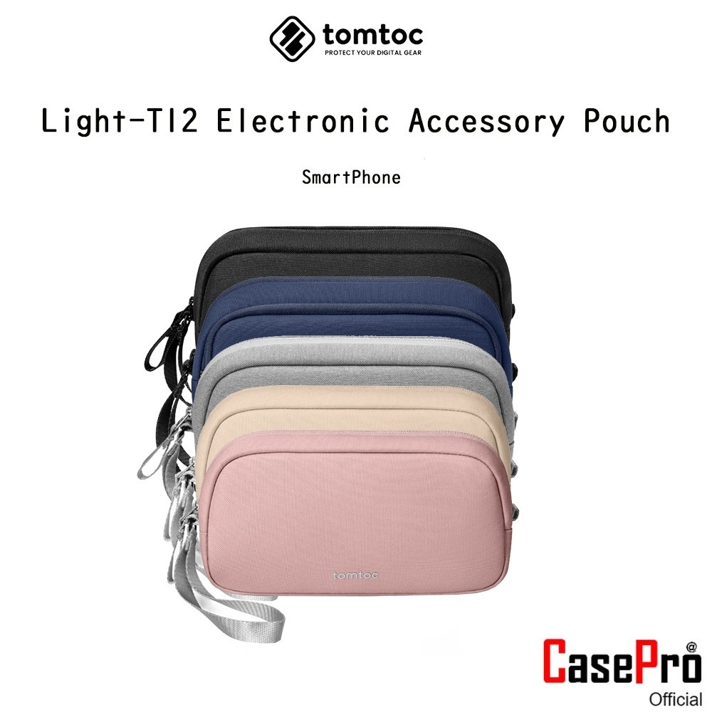 Tomtoc Light-T12 Electronic Accessory Pouch กระเป๋าใส่อุปกรณ์เสริมเกรดพรีเมี่ยม สำหรับ SmartPhone และ อุปกร์ณเสริมต่างๆ