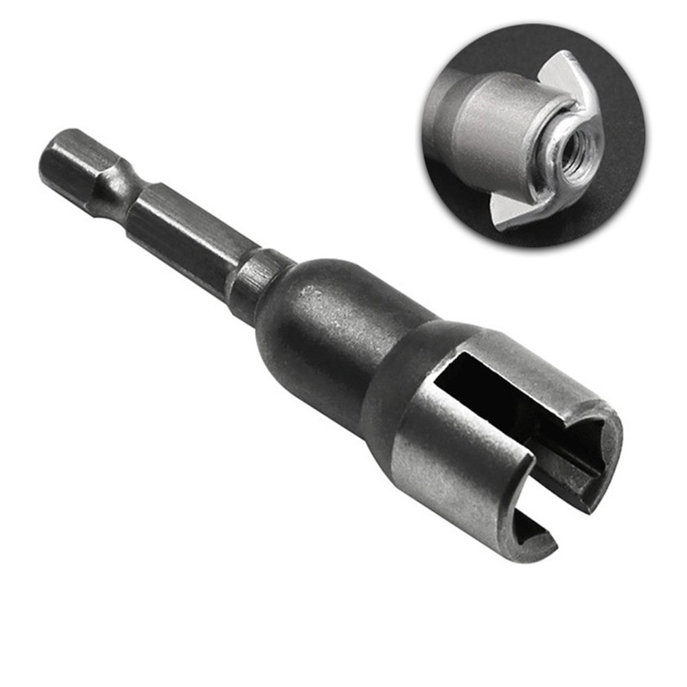 6.35 มม.Hex Shank ซ็อกเก็ตอะแดปเตอร์ Nut ซ็อกเก็ตประแจ Slotted Butterfly Bolt 66 มม.สินค้าที่ดี