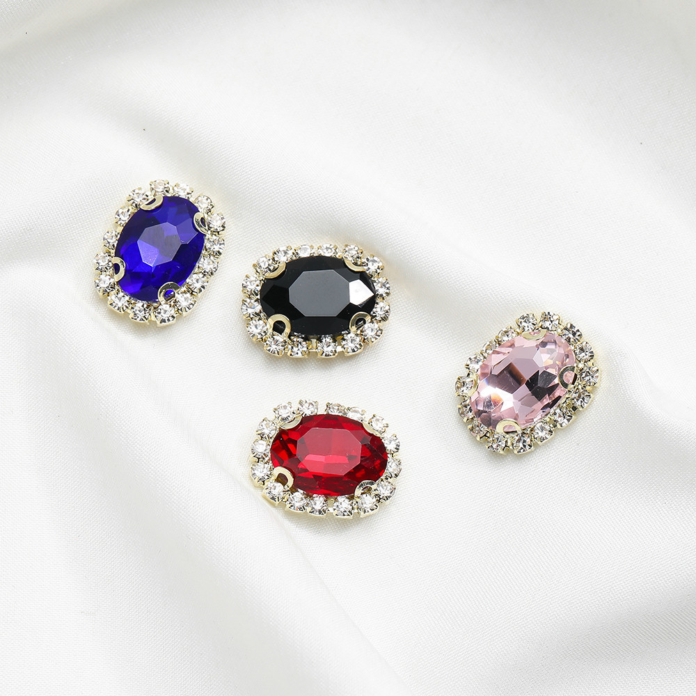 St.kunkka 2-10 ชิ้น 14 * 18 มม.รูปไข่ Claw เพชรแฟชั่นอุปกรณ์เสริมเหมาะสําหรับ diy สร้อยข้อมือสร้อยคออุปกรณ์เสริมเครื่องประดับ - รูปที่ 4