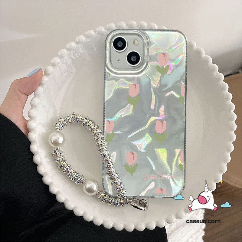 สําหรับoppo A15 A38 A60 A18 A7 A57 A17 A16 A5s A77 A12 A58 A31 A5 A9 A74 A16K A76 A78 A53 A95 A17K A54 A92 A3s A96 A33s A16Z A16Z A16Fสร้อยข้อมือดอกทิวลิปน่ารัก เคส