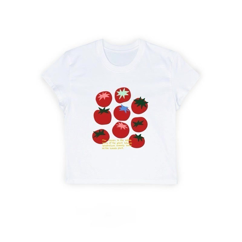 COD✅ (จัดส่งในกรุงเทพฯ) MAO Shop เสื้อ babytee – Tomato Berry #2223 ราคา ถูกที่สุด ดีลบีเคเค แกลเลอรีภาพที่ 2