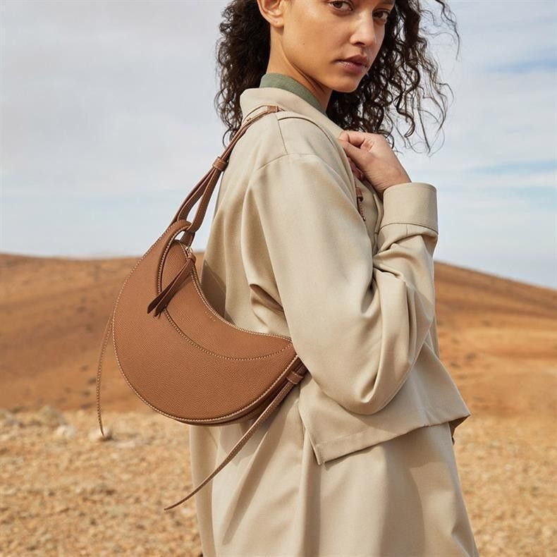 กระเป๋าแขนฝรั่งเศสปารีสออกแบบกระเป๋าสะพายข้างผู้หญิงหนังแท้อานกระเป๋