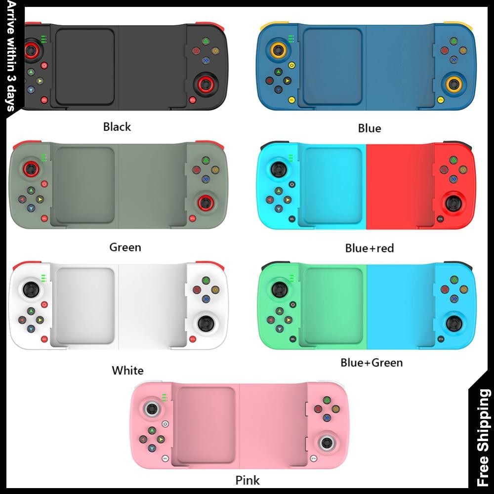 D3 ไร้สายบลูทูธGamepad Type-C RetractableเกมControllerจอยสติ๊กสําหรับPUBGมือถือรองรับIOS-Android TV/