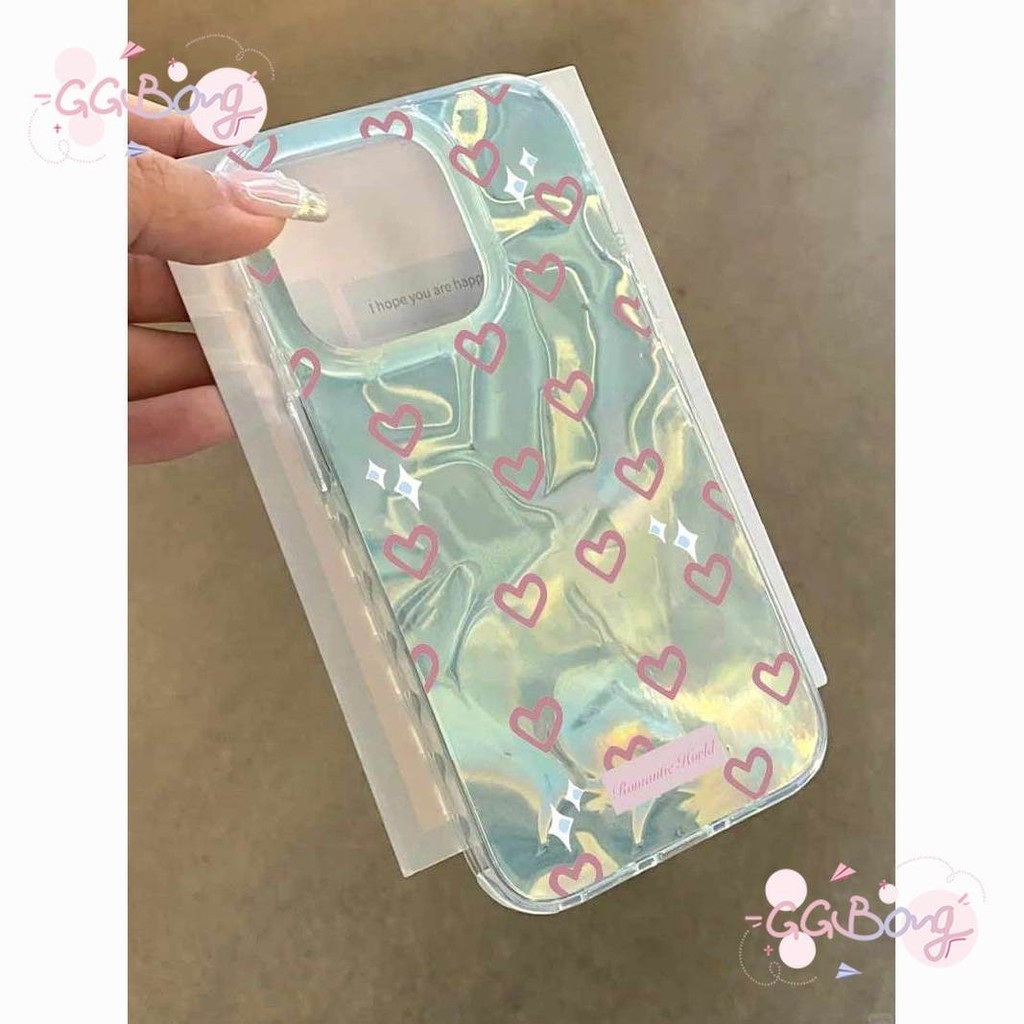 สีชมพูรักสร้อยข้อมือดอกไม้หัวใจตัวเรือนน้ำสุดหรู IPhone 11 15 13 7Plus 12 14 Pro Max XR 15 6s 6 14 8Plus X XS Max