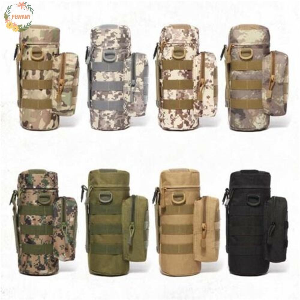 PEWANY Portable Water Bottle Pouch Durable Kettle Bag Water Bottle Holder Hydration Carrier Tactical Molle Camping Hiking Outdoor Travel Holder Pouch Adjustable Holder Bag