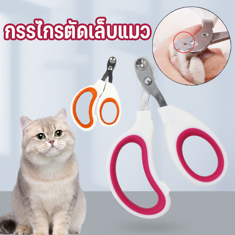 ตัดเล็บสัตว์เลี้ยง กรรไกรตัดเล็บแมว ป้องกันเลือดออก การออกแบบรูกลม ทนทาน การสึกหรอ
