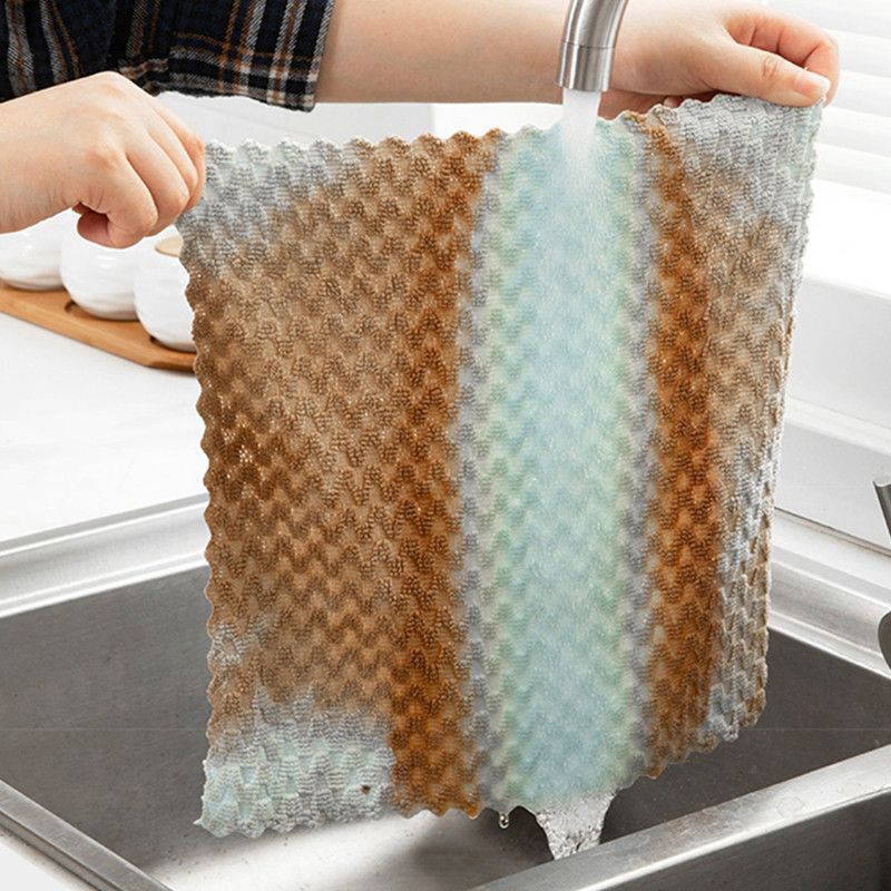 จูเจีย ผ้าเช็ดทําความสะอาดในครัวเรือนใช้ได้ทั้งแห้งและเปียกด้วยการดูดซึมน้ํามันที่แข็งแรงและไม่ทําให้ผมหลุดร่วง - รูปที่ 6