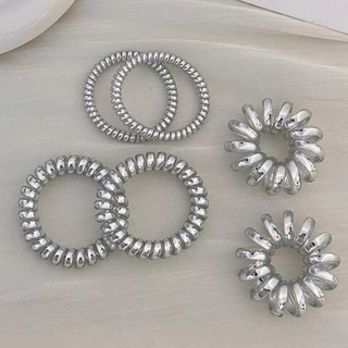 Spiral Hair Rope Hair Ties Rubber Ponytails Headwear Accessory