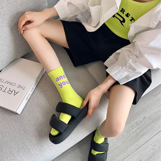 🌸พร้อมส่งในไทย🧦ถุงเท้ากีฬาลําลอง ถุงเท้าผู้หญิงทันสมัย ลายการ์ตูน ผ้าฝ้ายแท้ เนื้อผ้านุ่ม หวานและน่ารัก