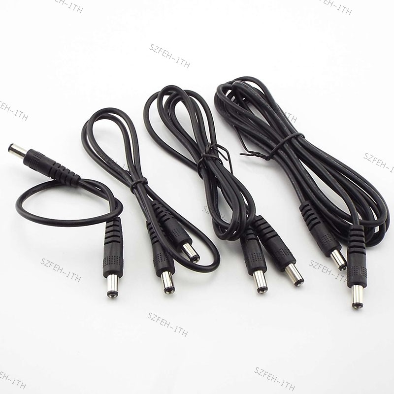 12v 3A ชายกับชาย DC Power Supply DIY สาย 5.5*2.1 มม.ชายกล้องวงจรปิดอะแดปเตอร์เชื่อมต่อสายไฟ 0.5 M/1 M/2 M @ F3TH