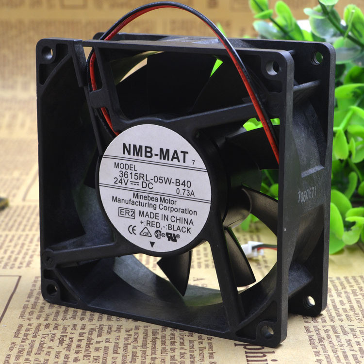 NMB-MAT 3615RL-05W-B40 9038 9CM 24V 0.73A พัดลมอินเวอร์เตอร์กันน้ํา