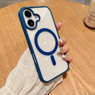 เหมาะสําหรับ iPhone 16 Pro Max 16plus 15 14 13 12 11 Pro Max 14Plus 15Plus เคสโทรศัพท์, เคสป้องกันโปร่งใสหรูหรา, เคสนิ่มแม่เหล็ก