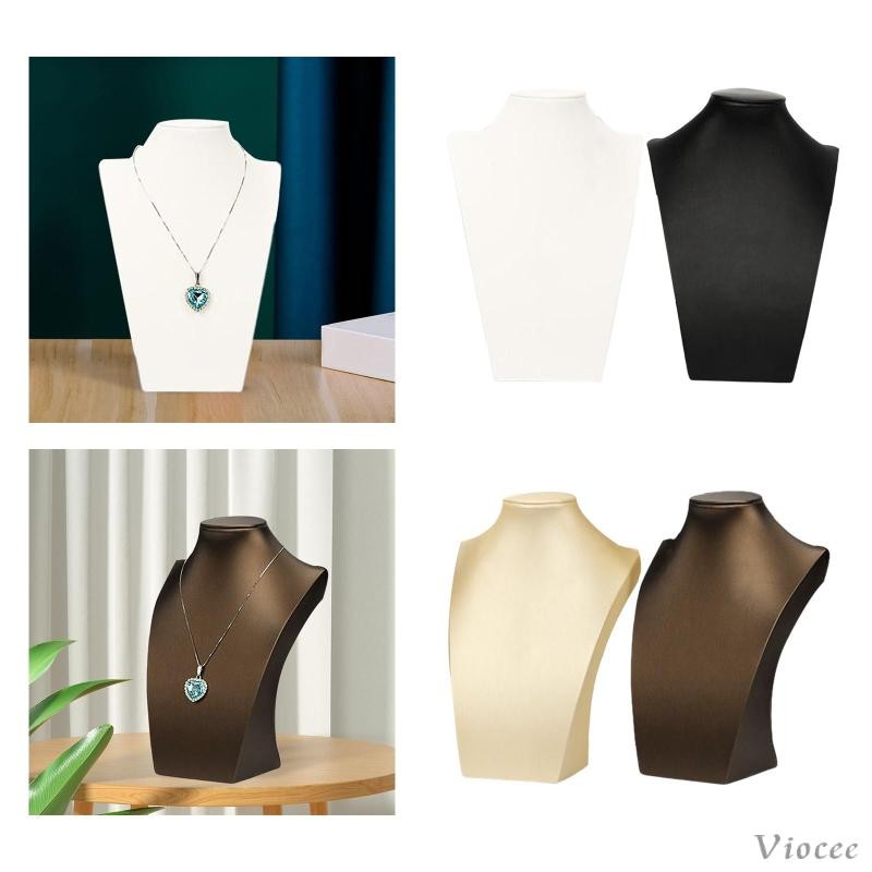 [Viocee] ขาตั้งที่วางหรูหราตกแต่งเครื่องประดับสร้อยคอ PU รุ่นโชว์สําหรับการค้าสาวแสดงขายปลีกร้านค้าห้องนอนที่บ้าน