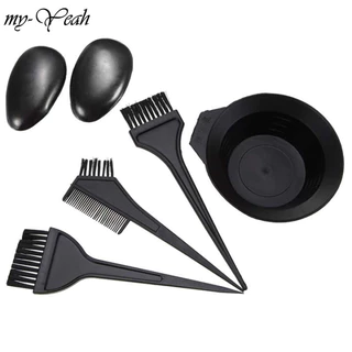 Myyeah 14ชิ้น/เซ็ต แปรงย้อมผมสีหวีขวดผ้าคลุมไหล่ จัดแต่งทรงผมเครื่องมือเหมาะสําหรับครอบครัวส่วนบุคคล