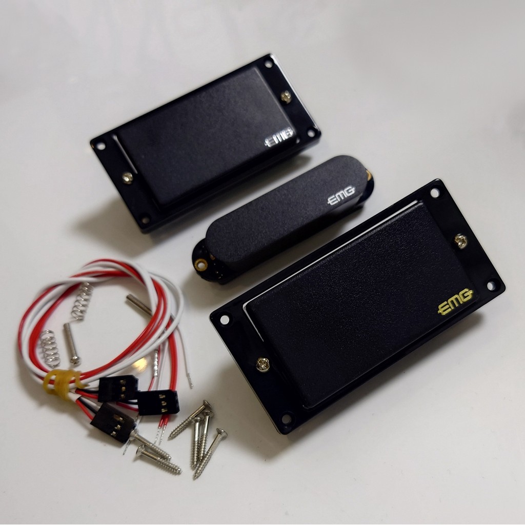EMG กีตาร์รถกระบะ Active HSS HSH Single Coil Pickup Bridge Humbucker Pickups สีดํากีตาร์อะไหล่