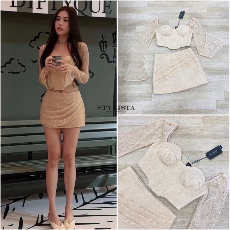 (พร้อมส่ง) STY96 ST240272 ชุดปาร์ตี้กลางคืน ชุดเซทเซ็กซี่ งานป้าย Stylista