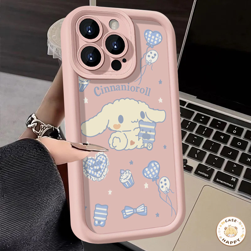 หัวใจรักสีน้ำเงินโค้งคำนับ อบเชยน่ารัก แองเจิลอา เคสIPhone 13 11 15 14 12 Pro Max 7Plus XR X XS Max 7 15 8 Plus SE 2020