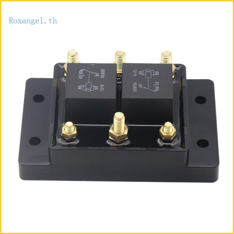 Rox อุปกรณ์เสริมในรถยนต์รีเลย์ไฟปัจจุบัน 12V 80A รีเลย์สตาร์ทรีเลย์รถยนต์พร้อมขั้วต่อ 6 ขั้วอะไหล่รถ