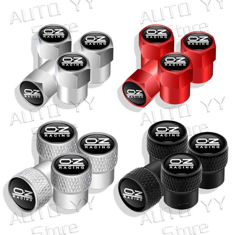 OZ OZ Racing โลโก้รถป้ายโลหะล้อยางวาล์ว Caps Tyre ฝุ่น Universal สําหรับรถจักรยานจักรยานอุปกรณ์เสริม
