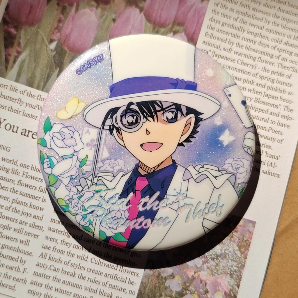 Detective-conan Kudou Shinichi Kuroba Kaito KID1412 Dream Painting Series โฮมเมด 75 มม. Badge