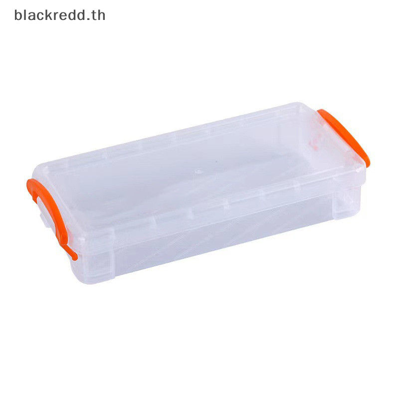 Bred 1PC พลาสติกกรณีดินสอโปร่งใสขนาดใหญ่ความจุ Simple Double Buckle กล่อง Sketch Art กล่องสําหรับเครื่องเขียนโรงเรียน