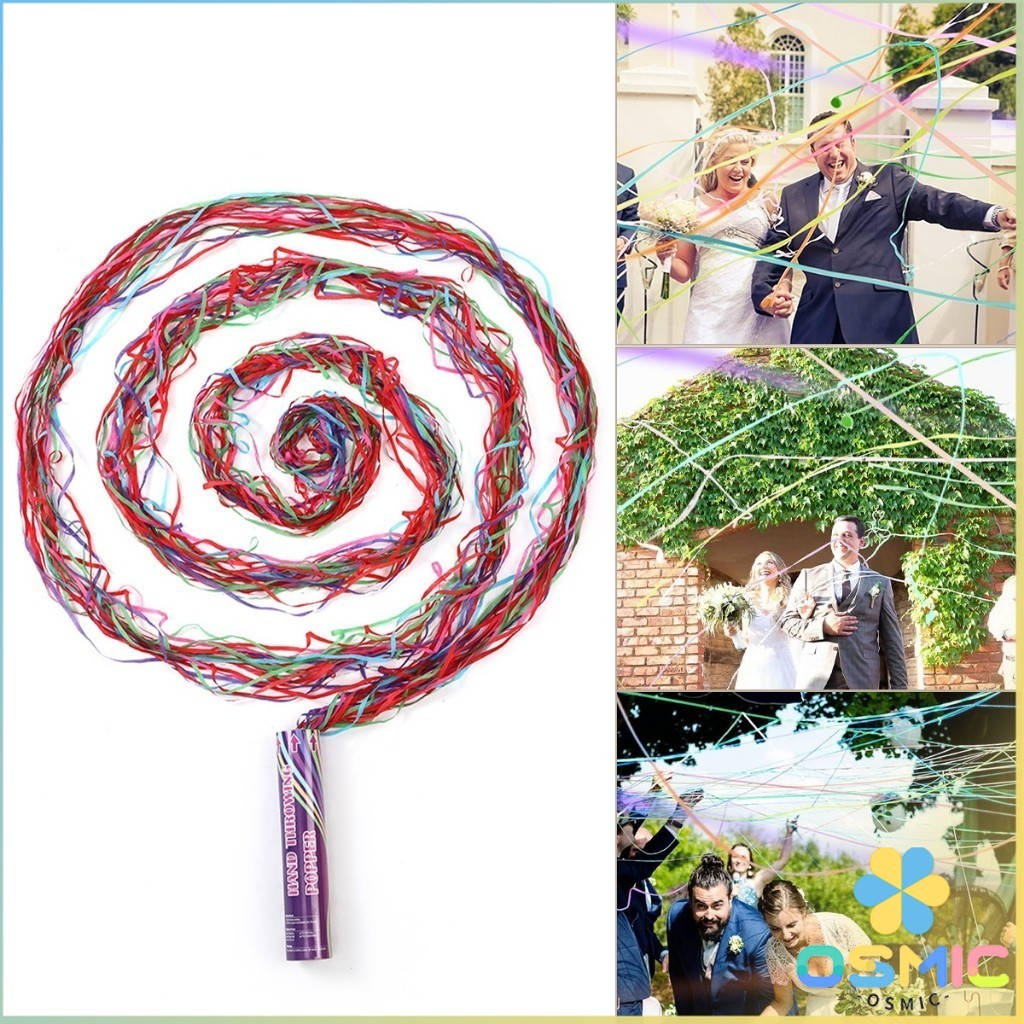 MIC พลุกระดาษ แบบโยน ริบบิ้นกระดาษ  ฉลองปาตี้  เทศกาล  Hand Throw Streamers - รูปที่ 3