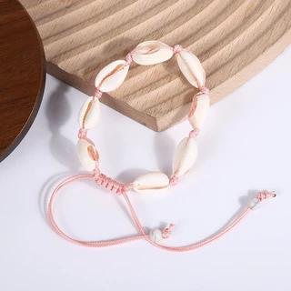 สร้อยข้อมือหอย เครื่องประดับแฟชั่น กำไลข้อมือหอย โบฮีเมียน พร้อมส่ง