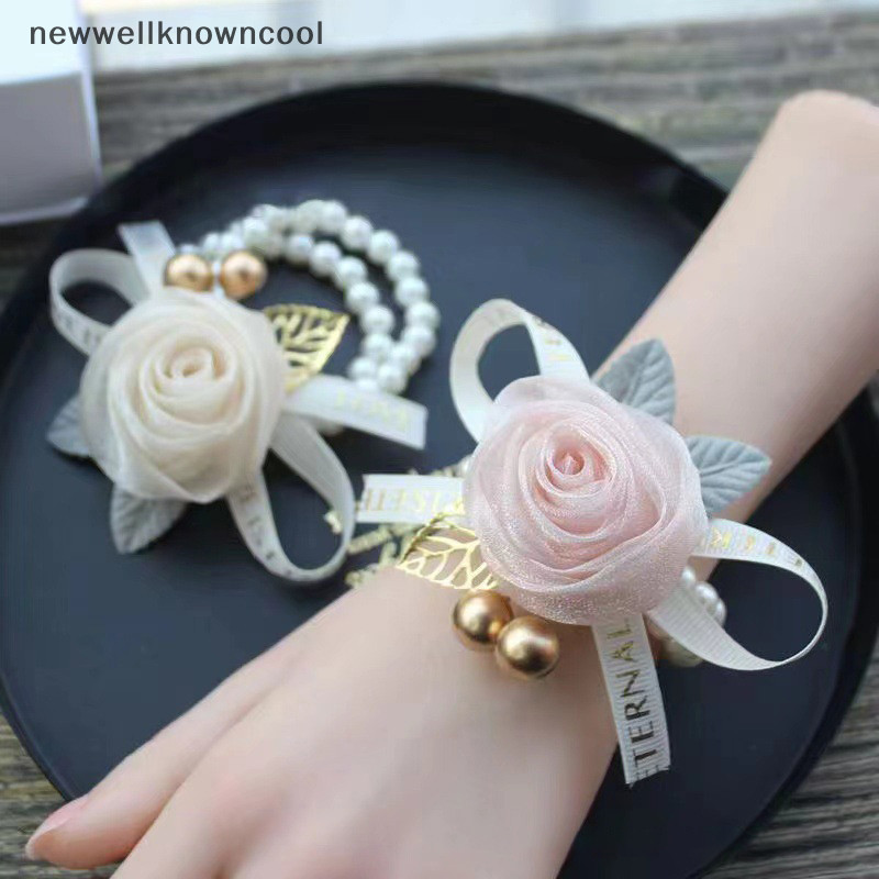 ใหม่wellknowncool ประณีตที่สวยงามเพื่อนเจ้าสาวสร้อยข้อมือโรแมนติก Rose สายรัดข้อมือขนาดเล็กสดริบบิ้นสร้อยข้อมือแฟชั่นเครื่องประดับอุปกรณ์เสริมของขวัญ AAD