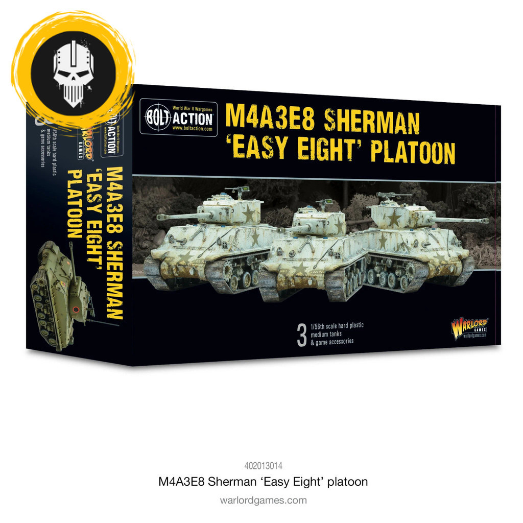[WARLORD GAMES] BOLT ACTIONS: M4A3E8 Sherman Easy Eight Platoon โมเดลรถถัง