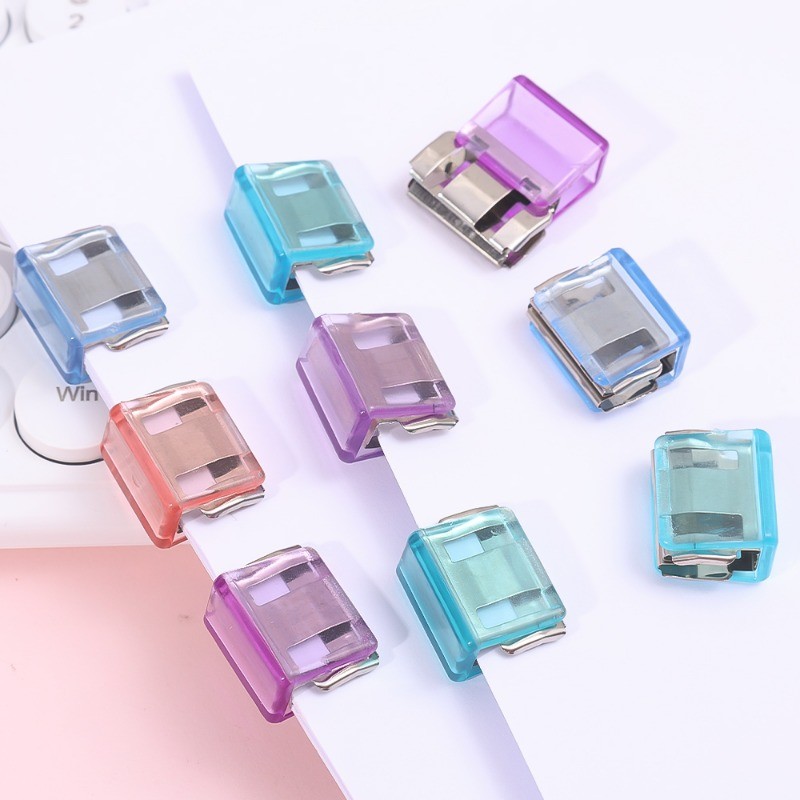 คลิปดัชนีแฟ้มพลาสติกสีสันสดใส 10 ชิ้น - คลิป Pusher Binder ที่เรียบโปร่งใส - โฟลเดอร์คัดแยกเอกสารโรงเรียนสํานักงาน