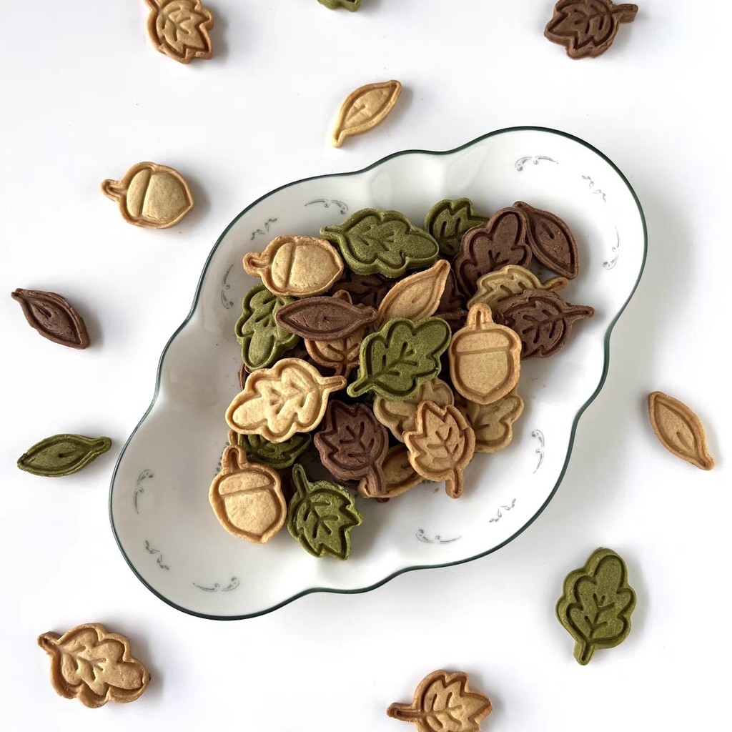 การ์ตูนญี่ปุ่นฤดูหนาวใบไม้ฟรอสต์บิสกิตแม่พิมพ์คุกกี้ใบไม้แม่พิมพ์ตัดแม่พิมพ์3D เครื่องมืออบ - รูปที่ 7