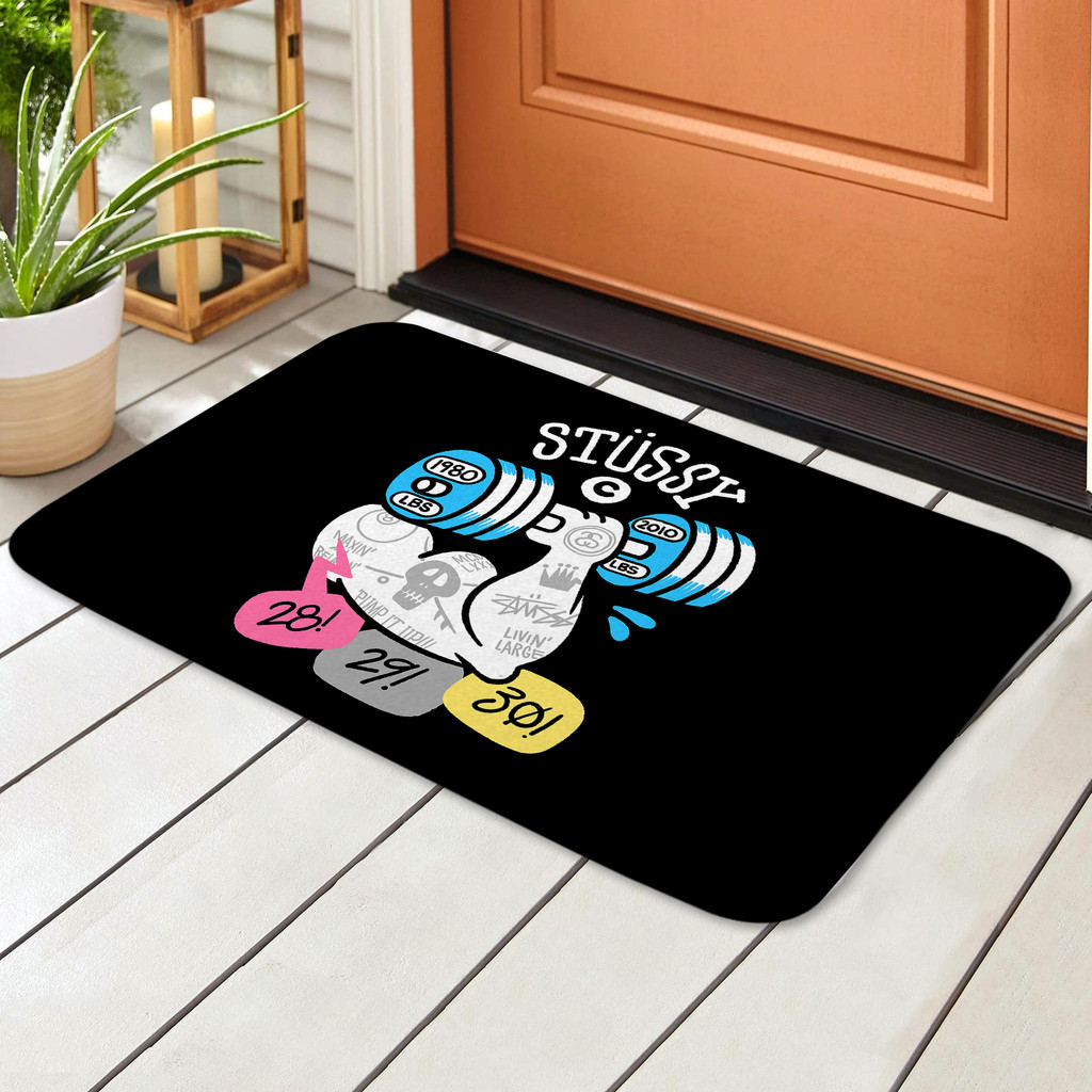 Art Stussy โลโก้ประตูพรมกันลื่น Pad ห้องน้ําอาบน้ําเสื่อกันลื่นพรม (60x40 ซม.) - รูปที่ 6