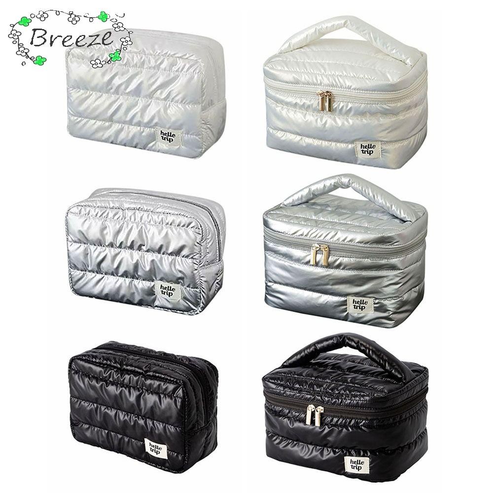 กระเป๋าแต่งหน้า BREEZE, กระเป๋าเครื่องสําอางจัดเก็บมัลติฟังก์ชั่นแบบพกพา, กระเป๋าใส่อุปกรณ์อาบน้ําสําหรับการเดินทางความจุขนาดใหญ่