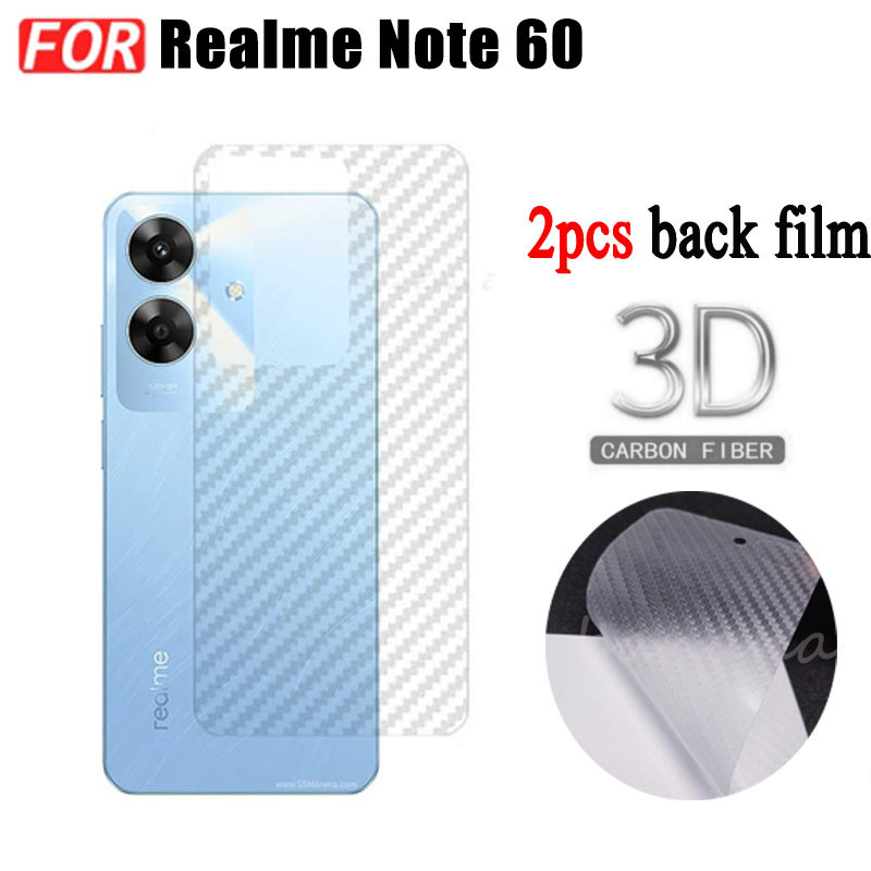 2 ชิ้น Realme Note 60 หมายเหตุ 50 C61 C63 คาร์บอนไฟเบอร์ฟิล์มด้านหลัง
