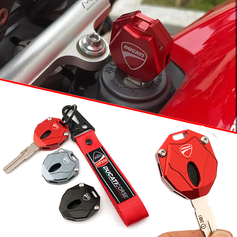 YAccessorie Motorcycle Keychain Case Shell & Keychain Key Ring For DUCATI Streetfighter V4 SP V2 PAN
