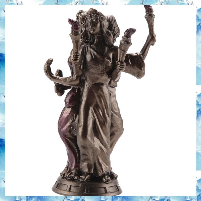 [DFNA] Vintage Greek Three Goddess รูปปั้นเรซิ่น Triple Form Hecate Goddess รูปปั้นประติมากรรมหัตถกร